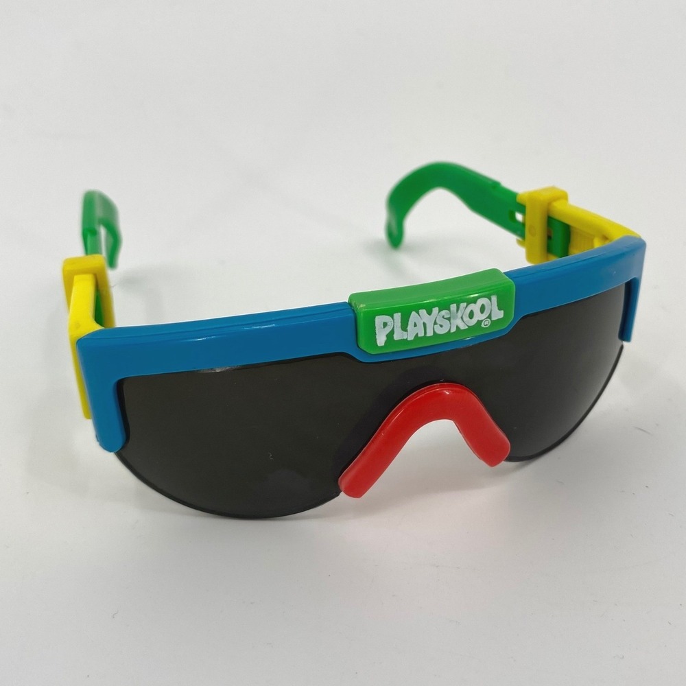 Vintage Playskool Kids Sunglasses 90s Retro Color Block Shield‎ Shades RARE FIND